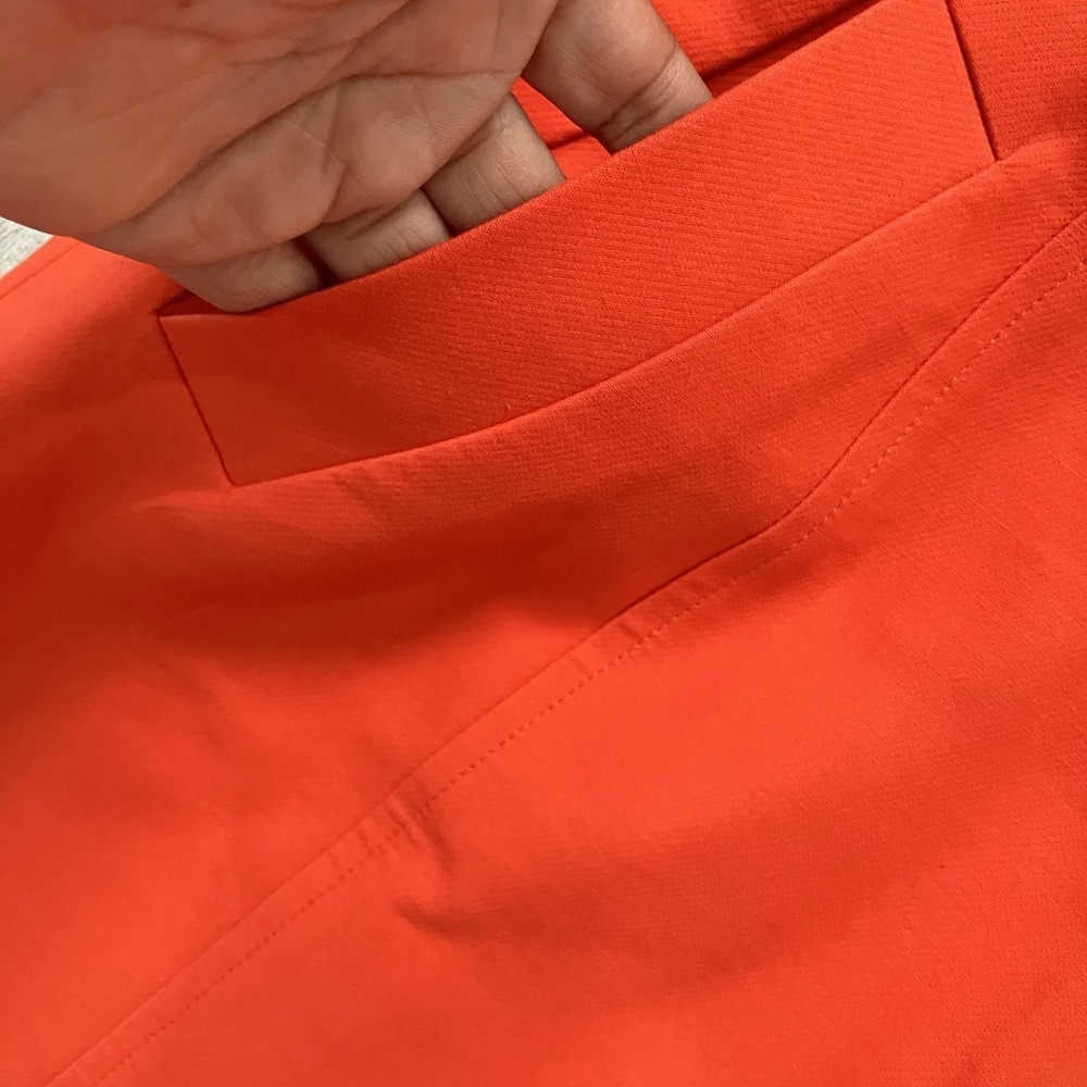Ann Taylor Orange A-Line Skirt Side Zip Career Office Pockets Women's Size 4 - Picture 2 of 11